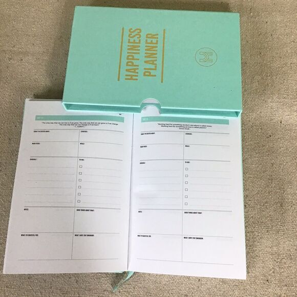 Mint 100 Days of Happiness Planner / Journal Undated Task management  to do list - Picture 6 of 7